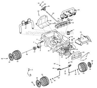Part Location Diagram of 73610-2849 Power Wheels Grill